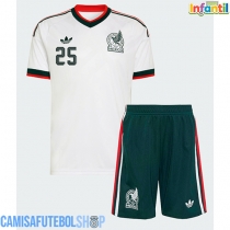 Camisa de time de futebol México Roberto Alvarado #25 Replicas 2º Equipamento Infantil Mundo 2026 Manga Curta (+ Calças curtas)
